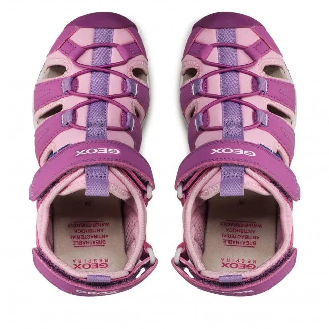 SANDALI GEOX BAMBINA J BOREALIS G.A. LYCRA DBK PURPLE/PINK J250WA 01550 C8224 TG.36/38/39