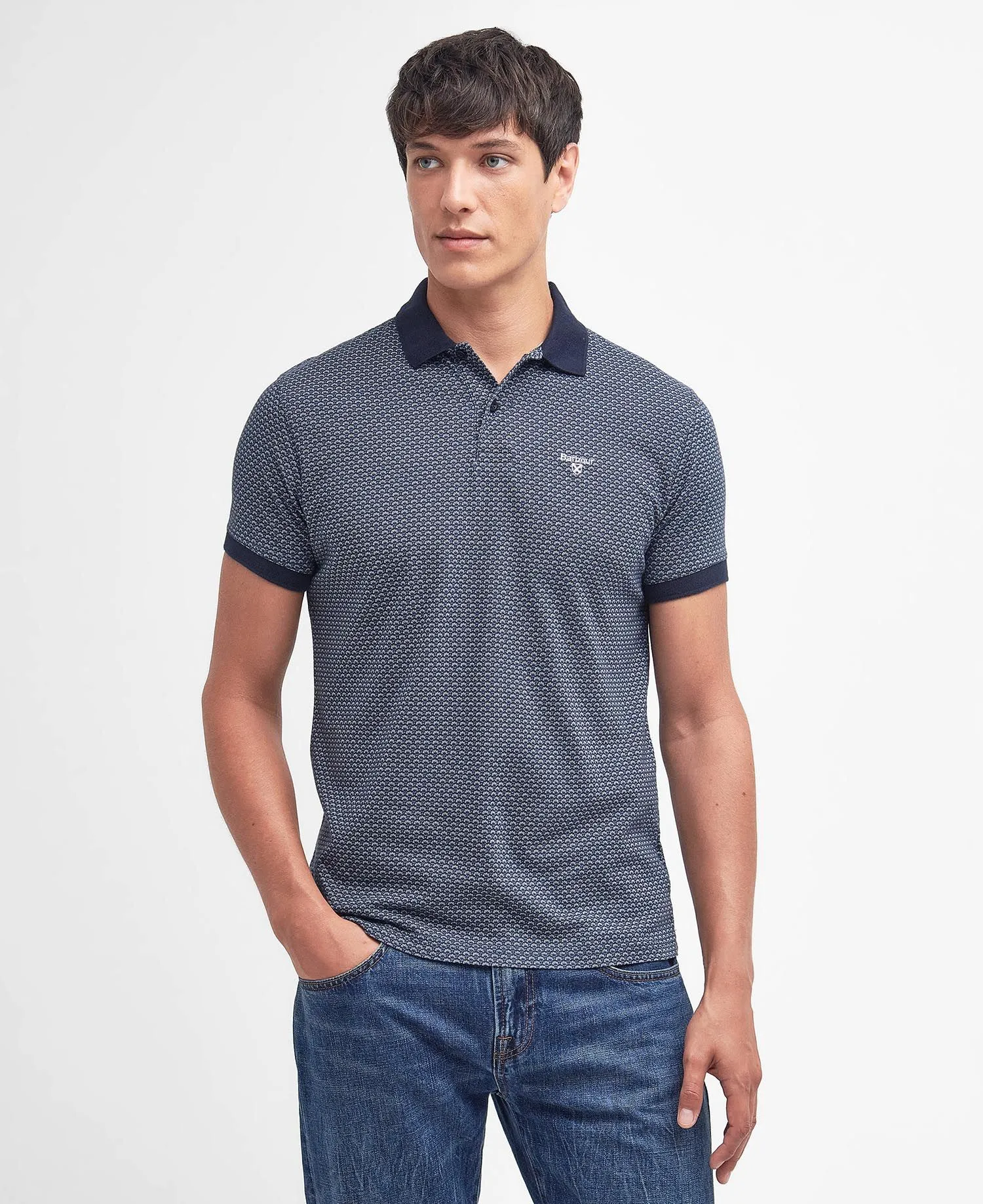  Shell Print Polo Shirt     