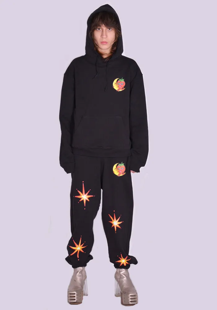 SKY HIGH FARM SHF03T032 ALLY BO FIREWORK SWEAT HOODIE BLACK