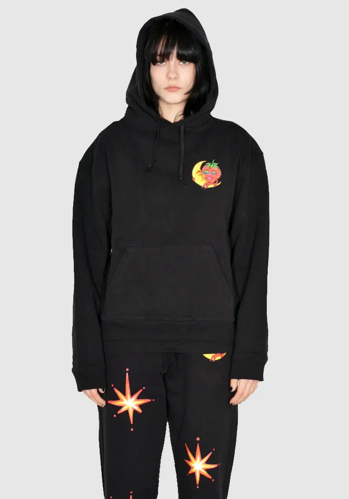 SKY HIGH FARM SHF03T032 ALLY BO FIREWORK SWEAT HOODIE BLACK