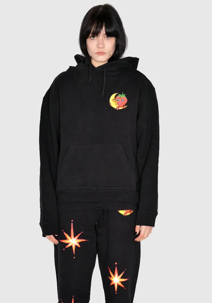 SKY HIGH FARM SHF03T032 ALLY BO FIREWORK SWEAT HOODIE BLACK