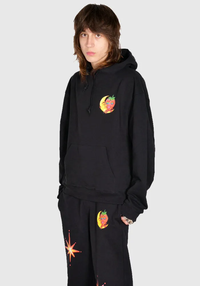 SKY HIGH FARM SHF03T032 ALLY BO FIREWORK SWEAT HOODIE BLACK