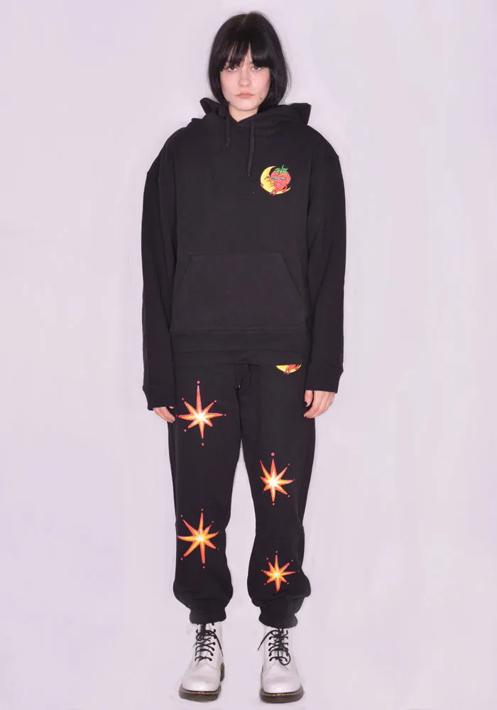 SKY HIGH FARM SHF03T032 ALLY BO FIREWORK SWEAT HOODIE BLACK