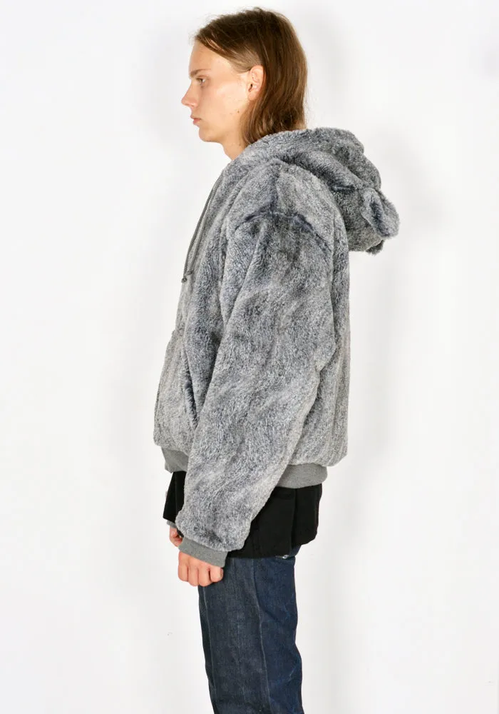 SKY HIGH FARM SHF04T026-1 UNISEX REVERSIBLE WOLF AND SHEEP HOODIE GREY