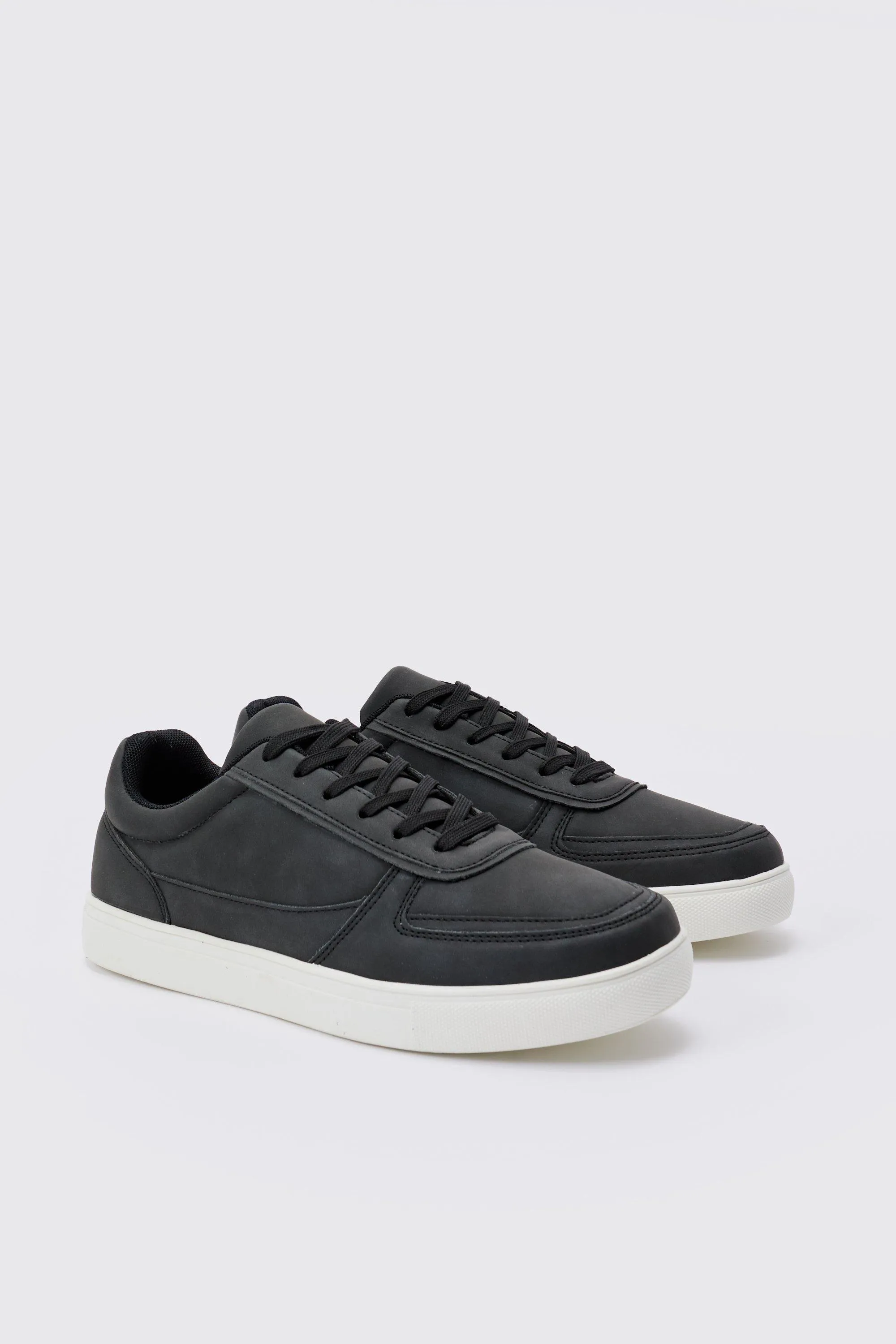 Smart Chunky Sole Trainers In Black