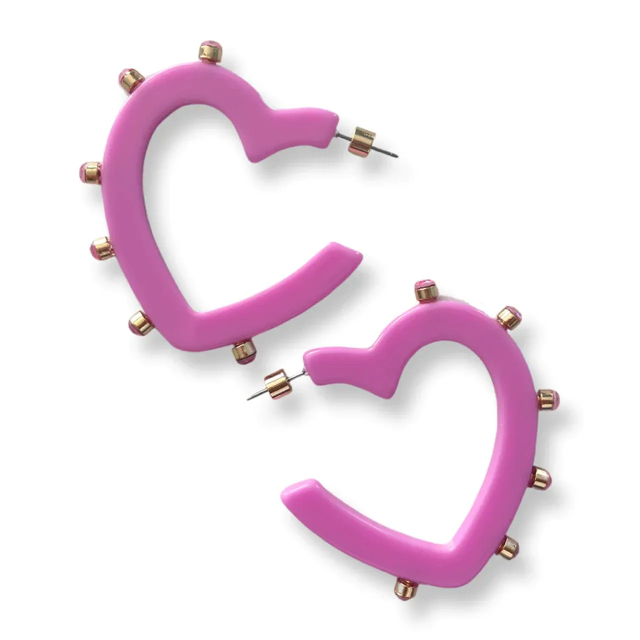 Smith & Co. Lover Large Jewel Hoop, Cosmo Pink