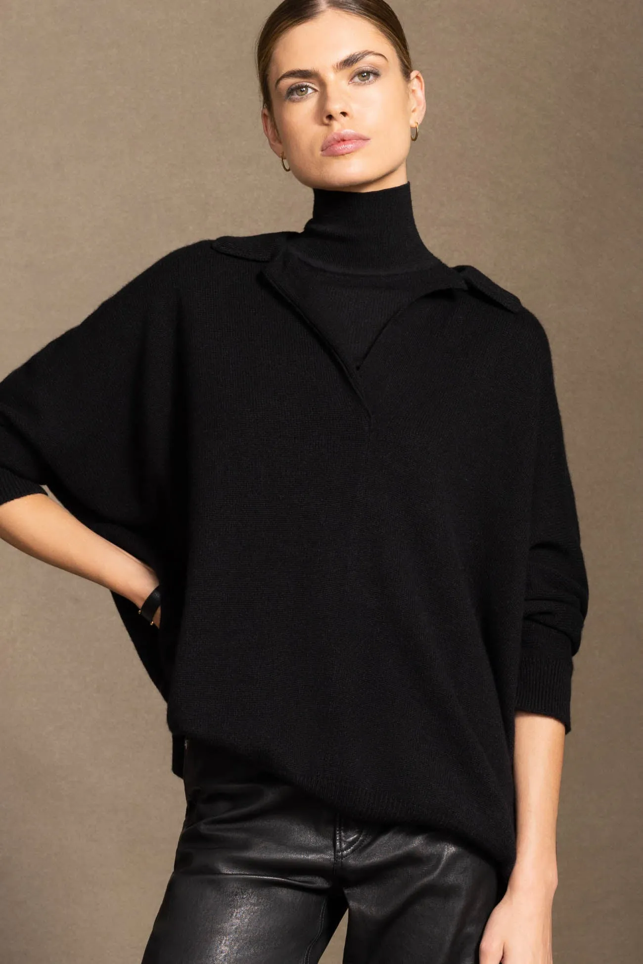 SMYTH COLLARED CASHMERE SWEATER