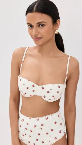 STAUD   Jo Balconette Bikini Top 