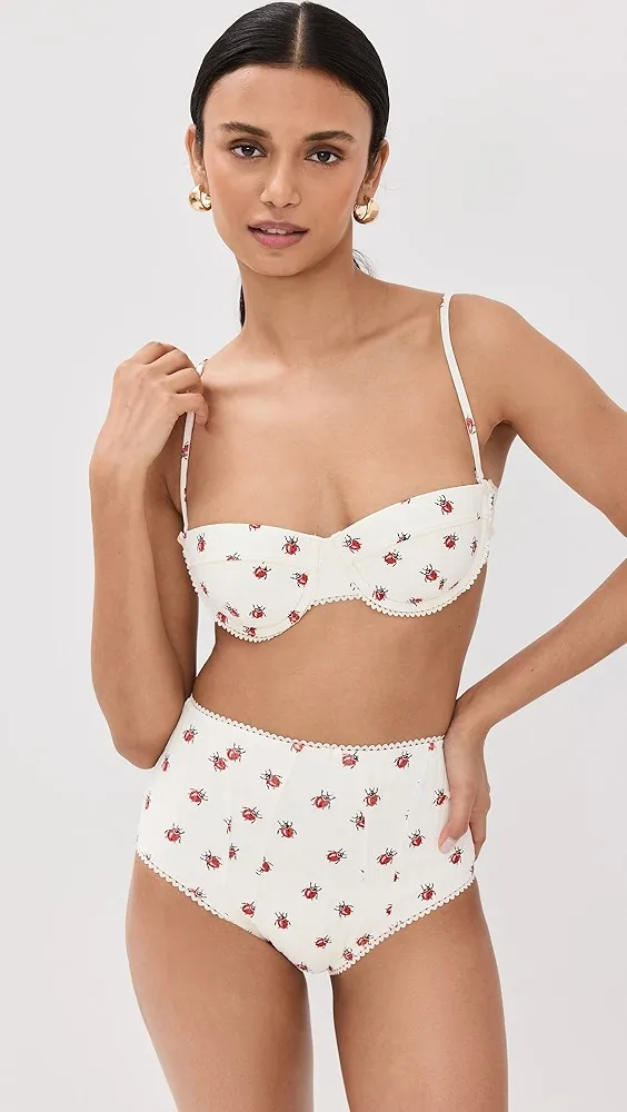 STAUD   Jo Balconette Bikini Top 