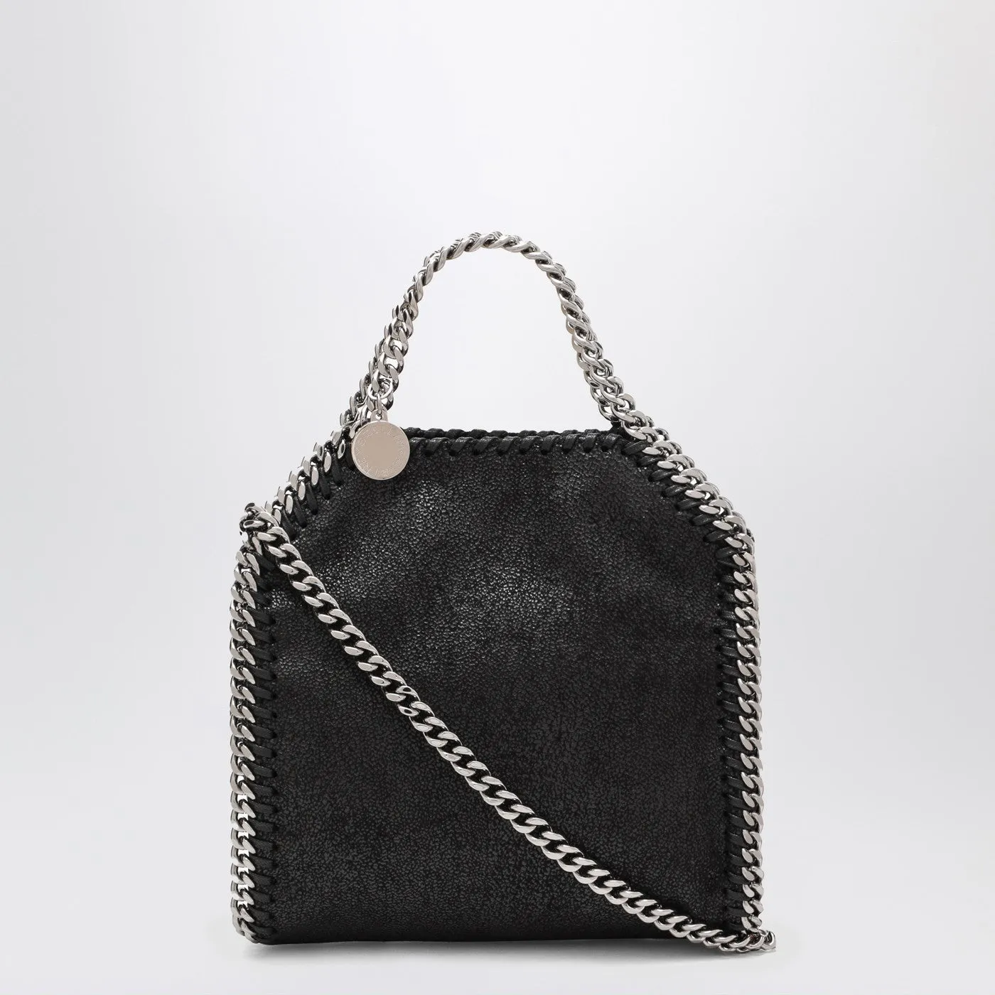 Stella McCartney    Stella Mc Cartney Black Micro Falabella Tiny Tote Bag