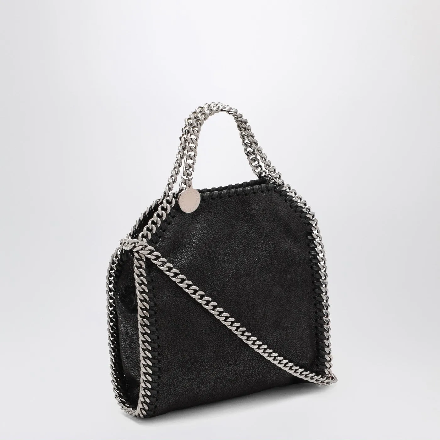 Stella McCartney    Stella Mc Cartney Black Micro Falabella Tiny Tote Bag