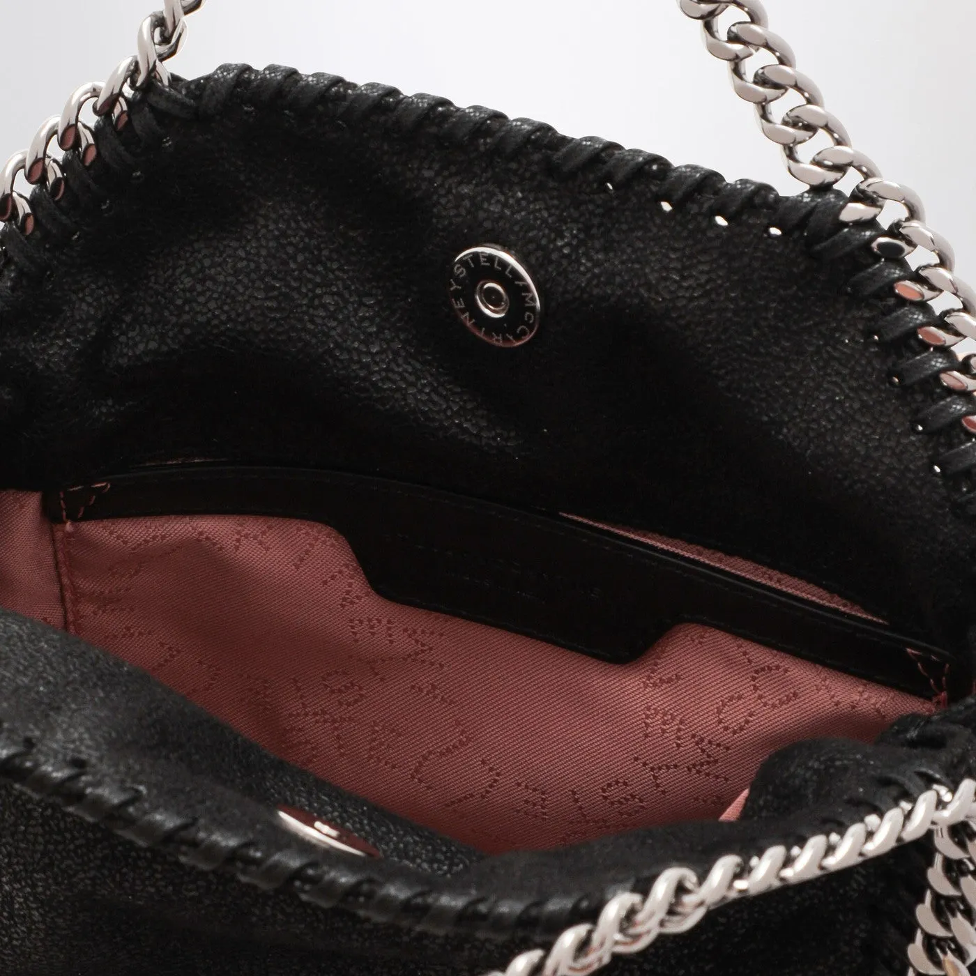 Stella McCartney    Stella Mc Cartney Black Micro Falabella Tiny Tote Bag