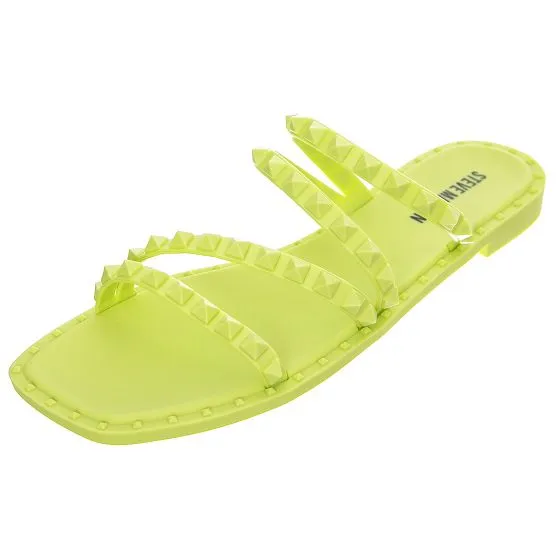 Steve Madden Womens Skyler-J Lime Sandals