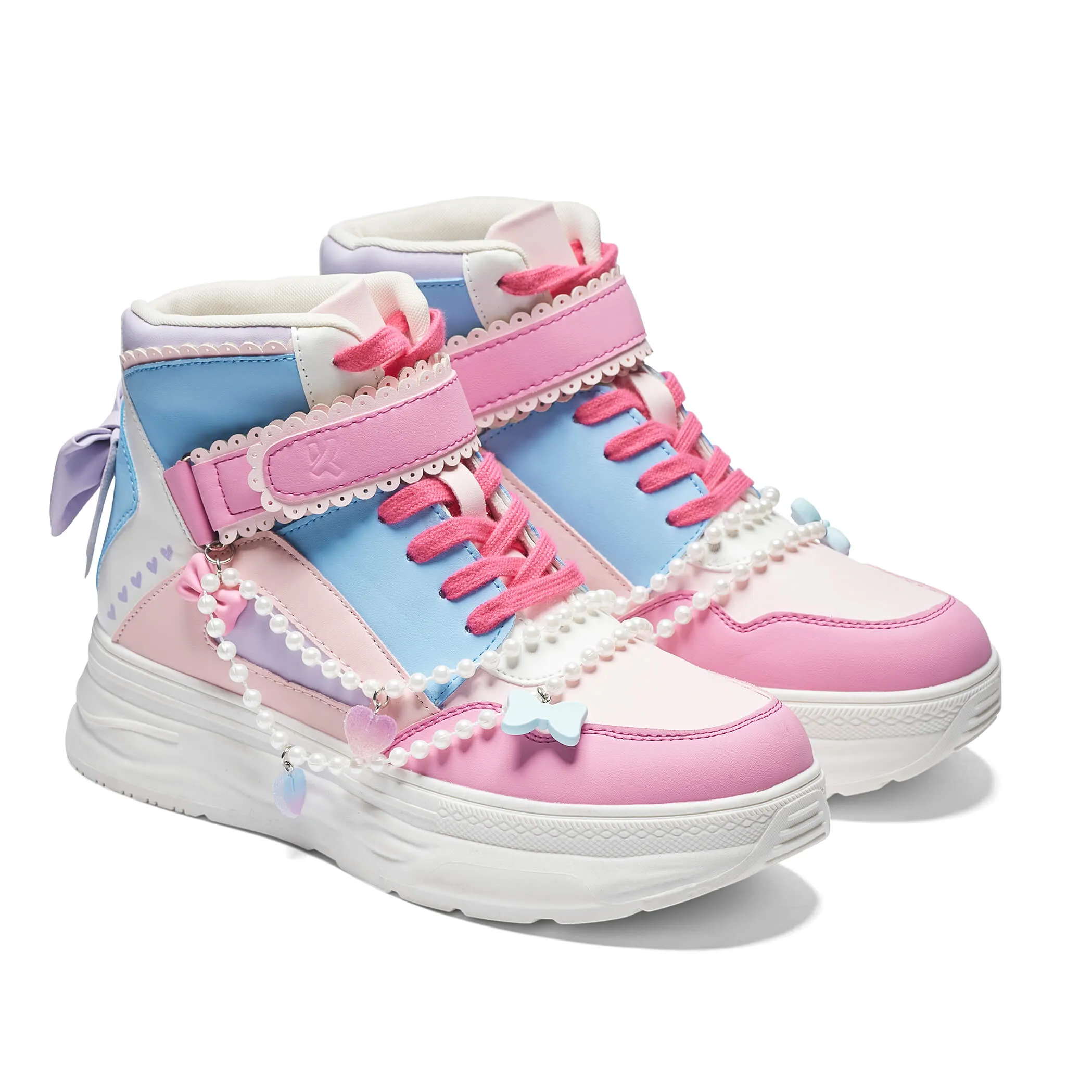 Sugar Wishes Chunky Hi Top Trainers - Pastel Multi