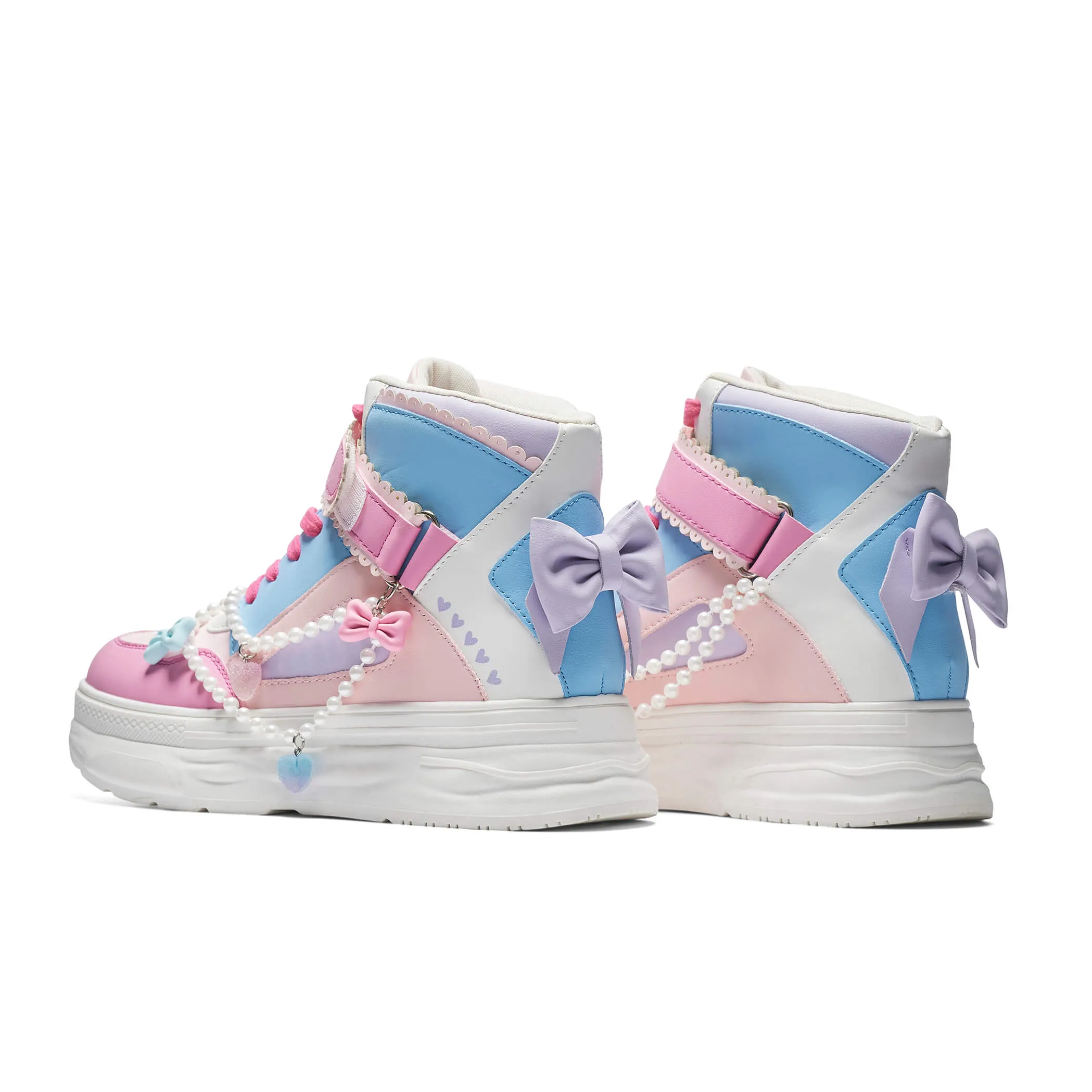 Sugar Wishes Chunky Hi Top Trainers - Pastel Multi