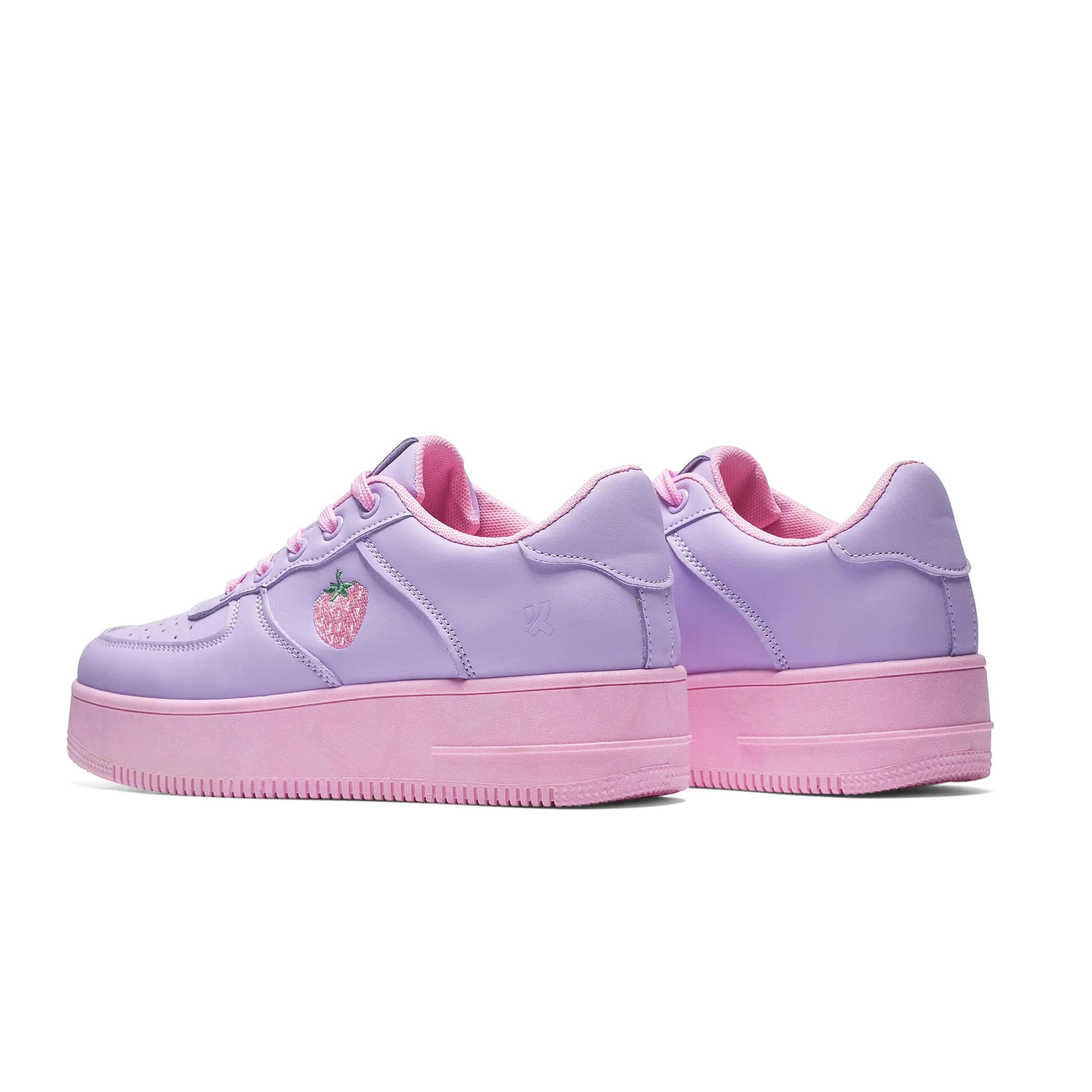 Sweet Strawberry Platform Trainers Purple