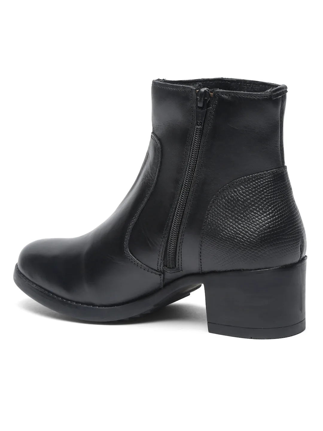 Teakwood Genuine Leather Black Women's Boots