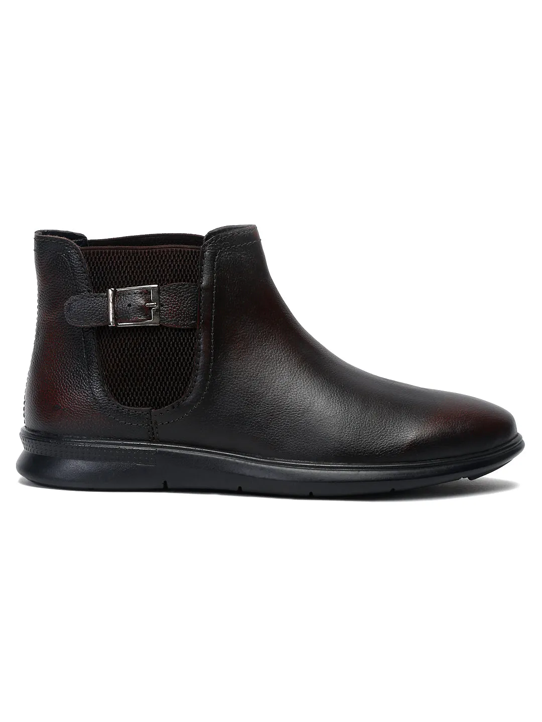 Teakwood Leather Men Solid Single Monk Chelsea Boots