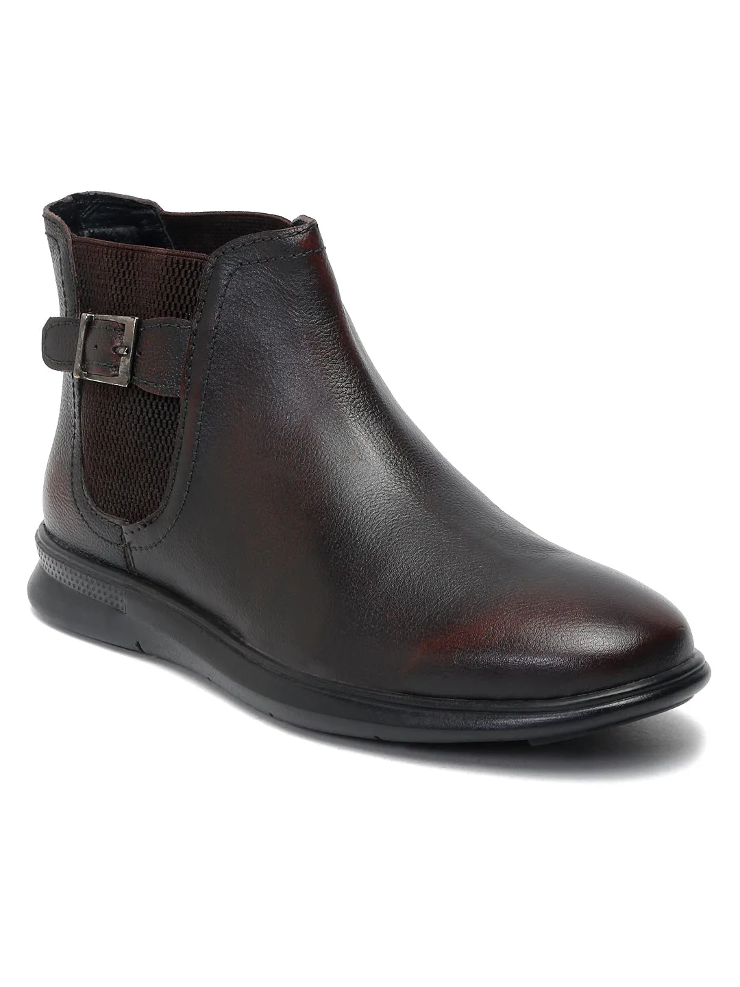 Teakwood Leather Men Solid Single Monk Chelsea Boots