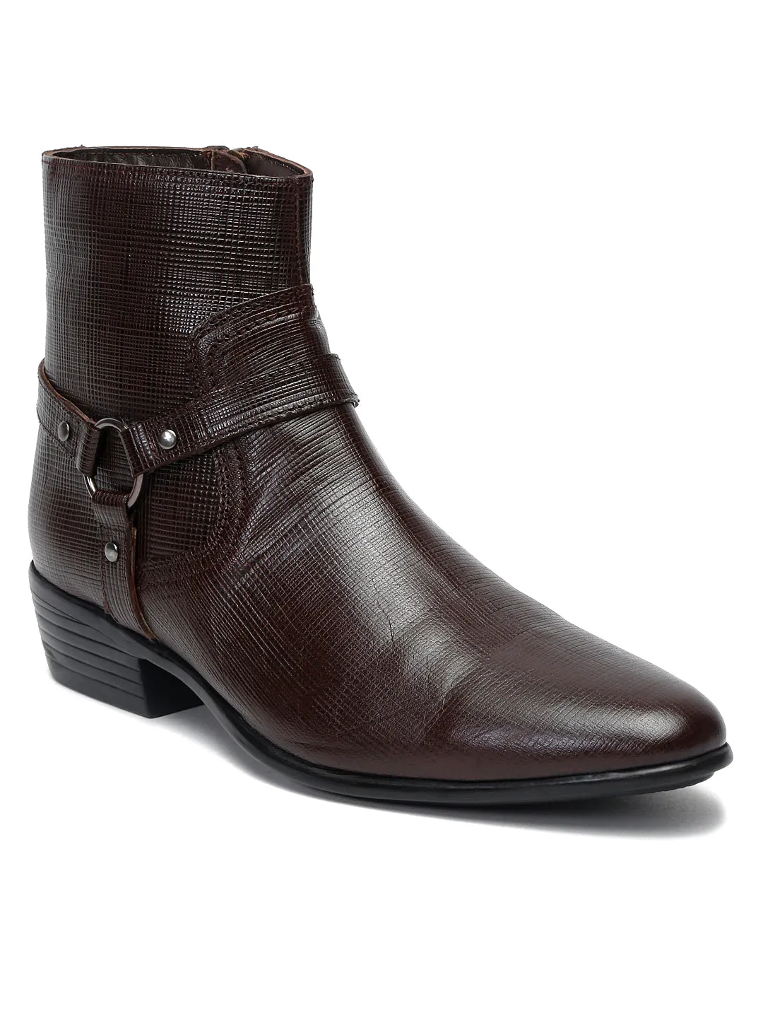 Teakwood Leather Men Textured Cowboy Boots