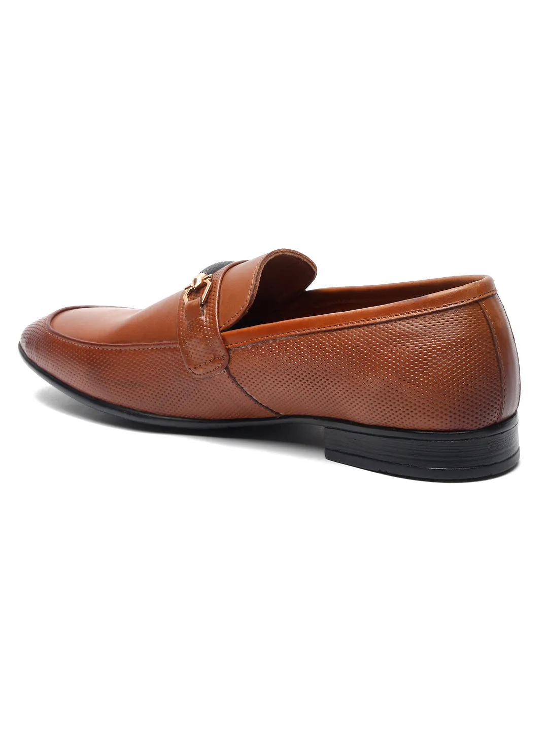 Teakwood Leather Men Textured Tan Formal Loafers