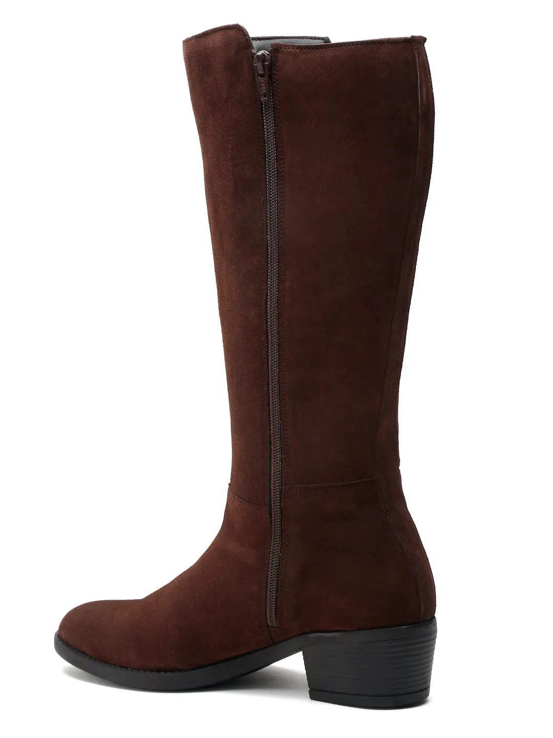 Teakwood Leather Women Brown Suede Long Boots