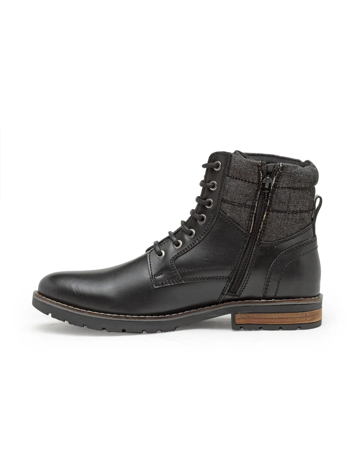 Teakwood Leathers Men's Black Casual Ankle Lace-Up Boots