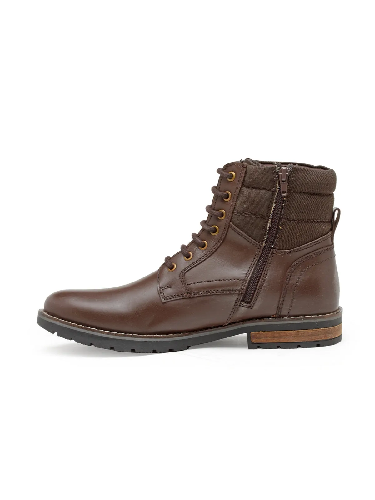 Teakwood Leathers Men's Brown Casual Ankle Lace-Up Boots