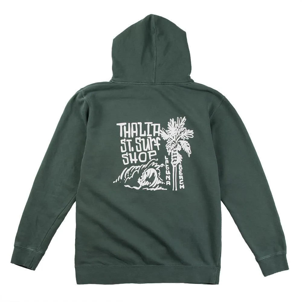 Thalia Surf Palm Pullover Hood Mens Fleece