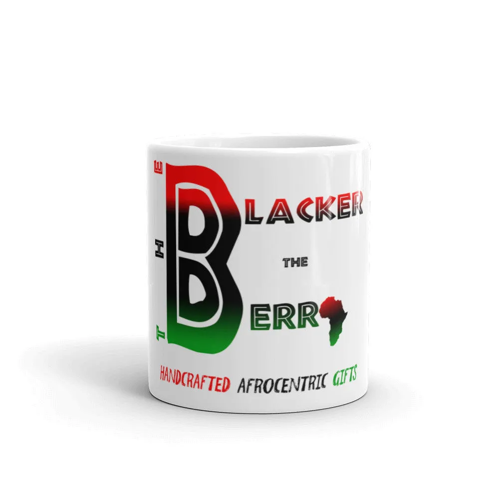 The Blacker the Berry Mug Home Decor Black Owned Business Pan African Red Black Green