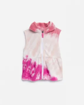 Toddler Girl Rosy Tie Dye Vest