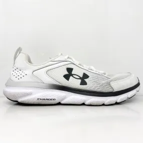 Under Armour Mens Charged Assert 9 3024590-108 White Running Shoes Sneakers Sz 9