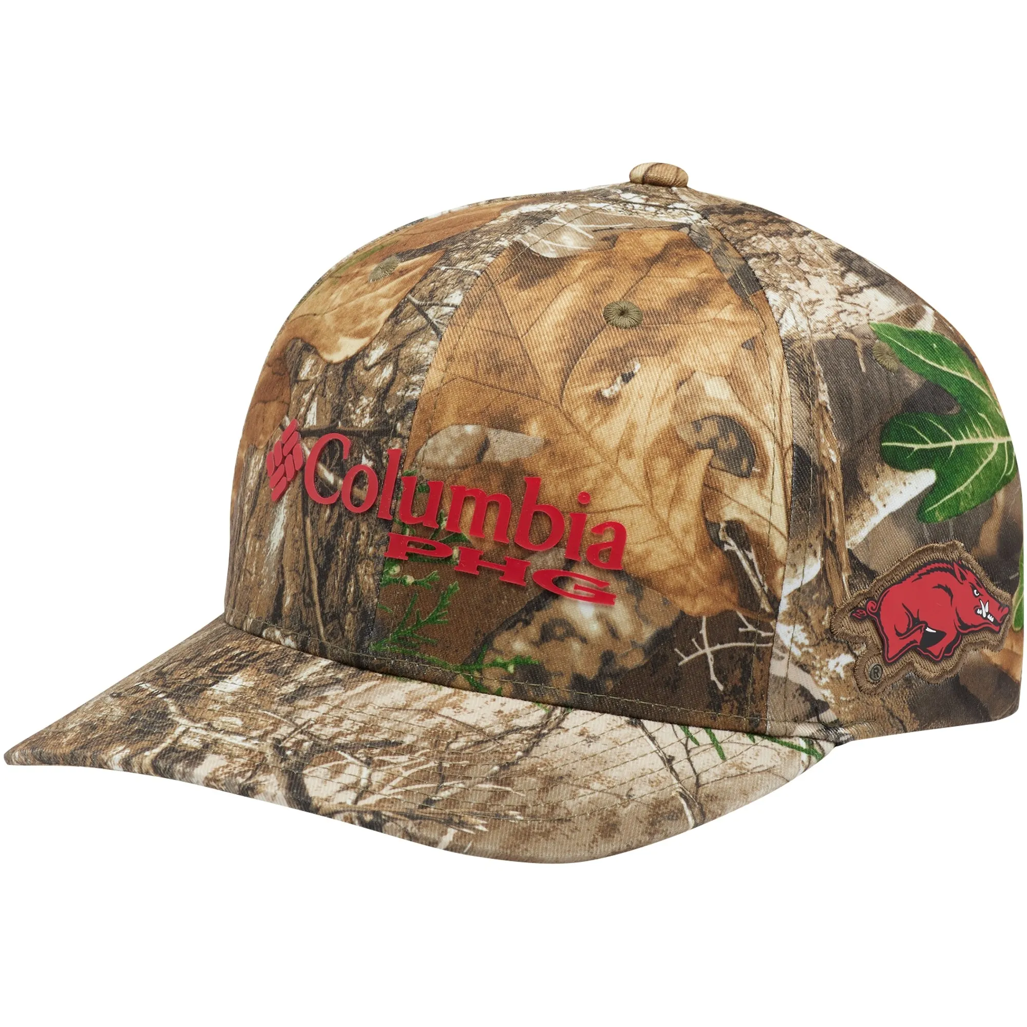 Unisex Columbia Realtree Camo Arkansas Razorbacks Mossy Oak Bottomland Flex Hat