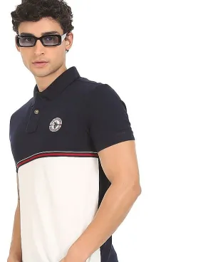 U.S. Polo Assn. Denim Co. Cotton Colour Block Polo Shirt