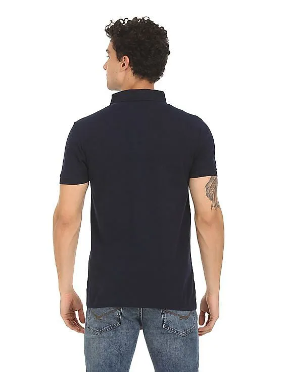 U.S. Polo Assn. Denim Co. Cotton Colour Block Polo Shirt