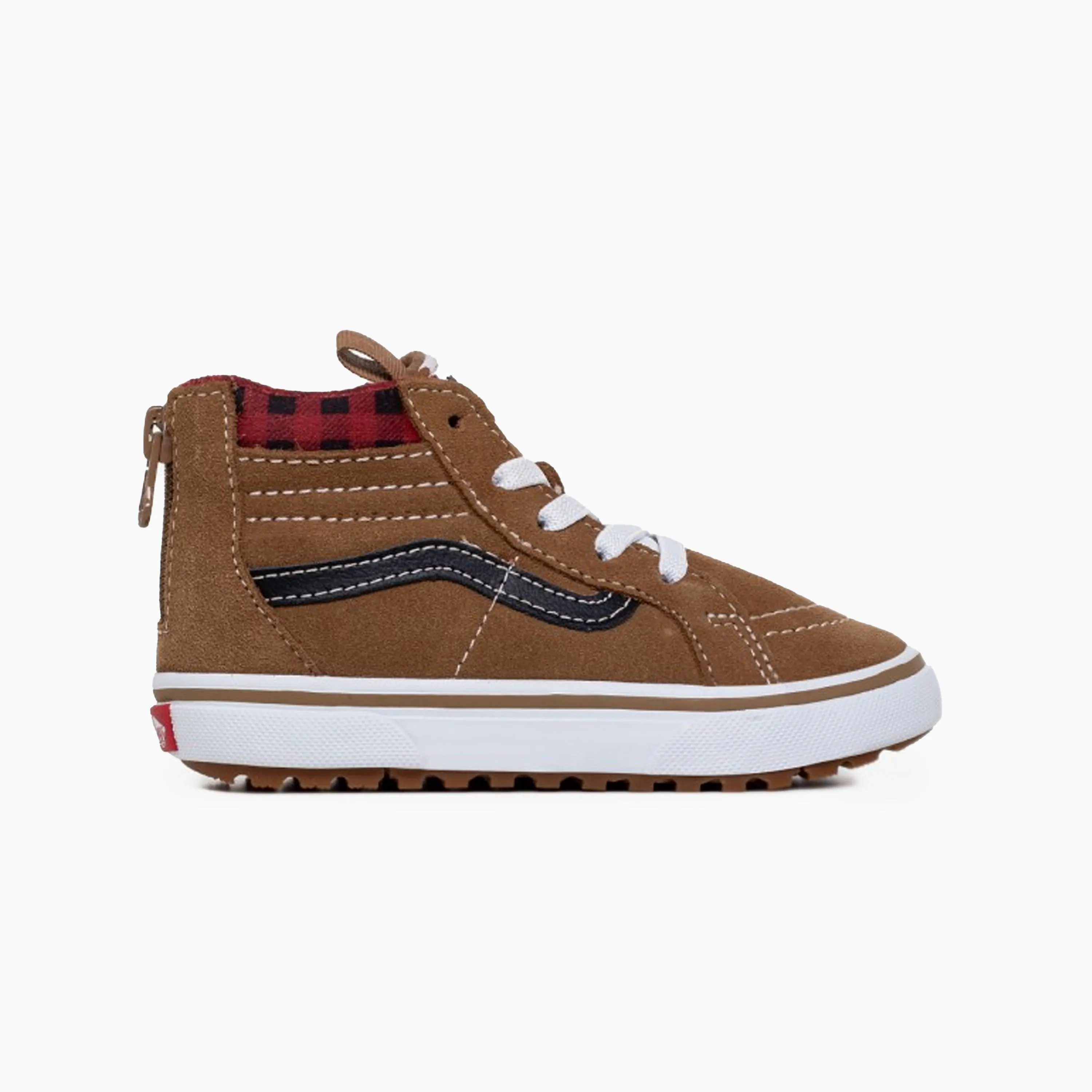 VANS SK8-HI ZIP MTE-1 PLAID BABY BROWN & BLACK - VN0A5HZ3Y49