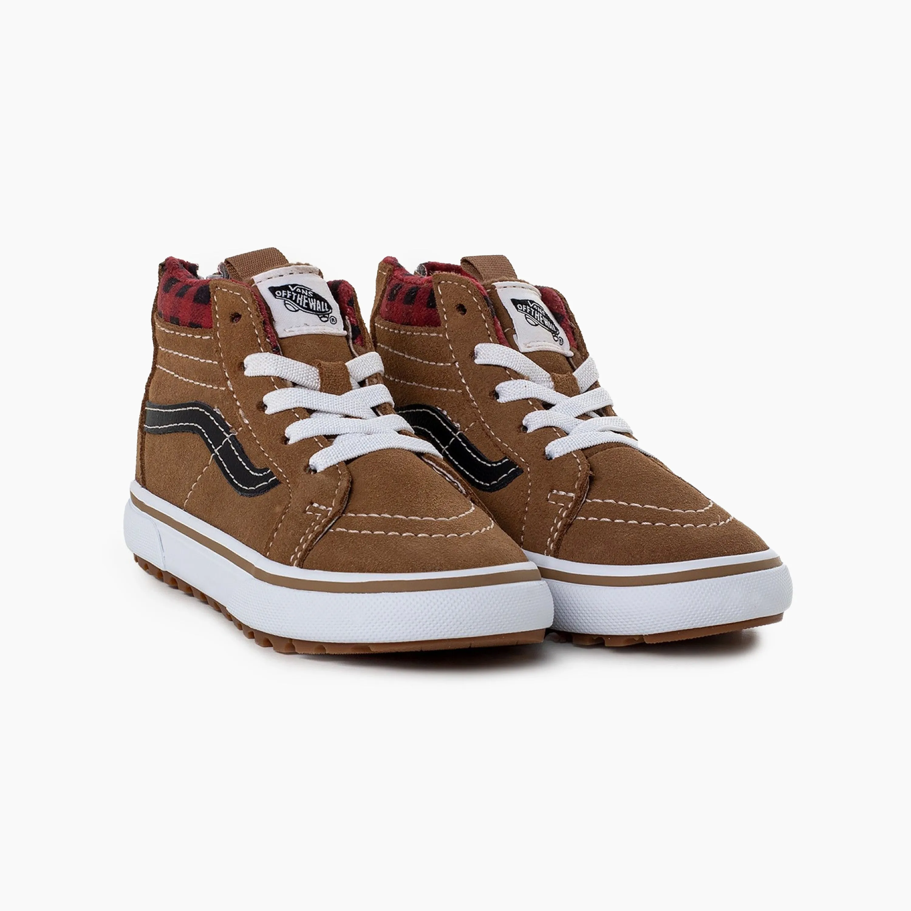 VANS SK8-HI ZIP MTE-1 PLAID BABY BROWN & BLACK - VN0A5HZ3Y49