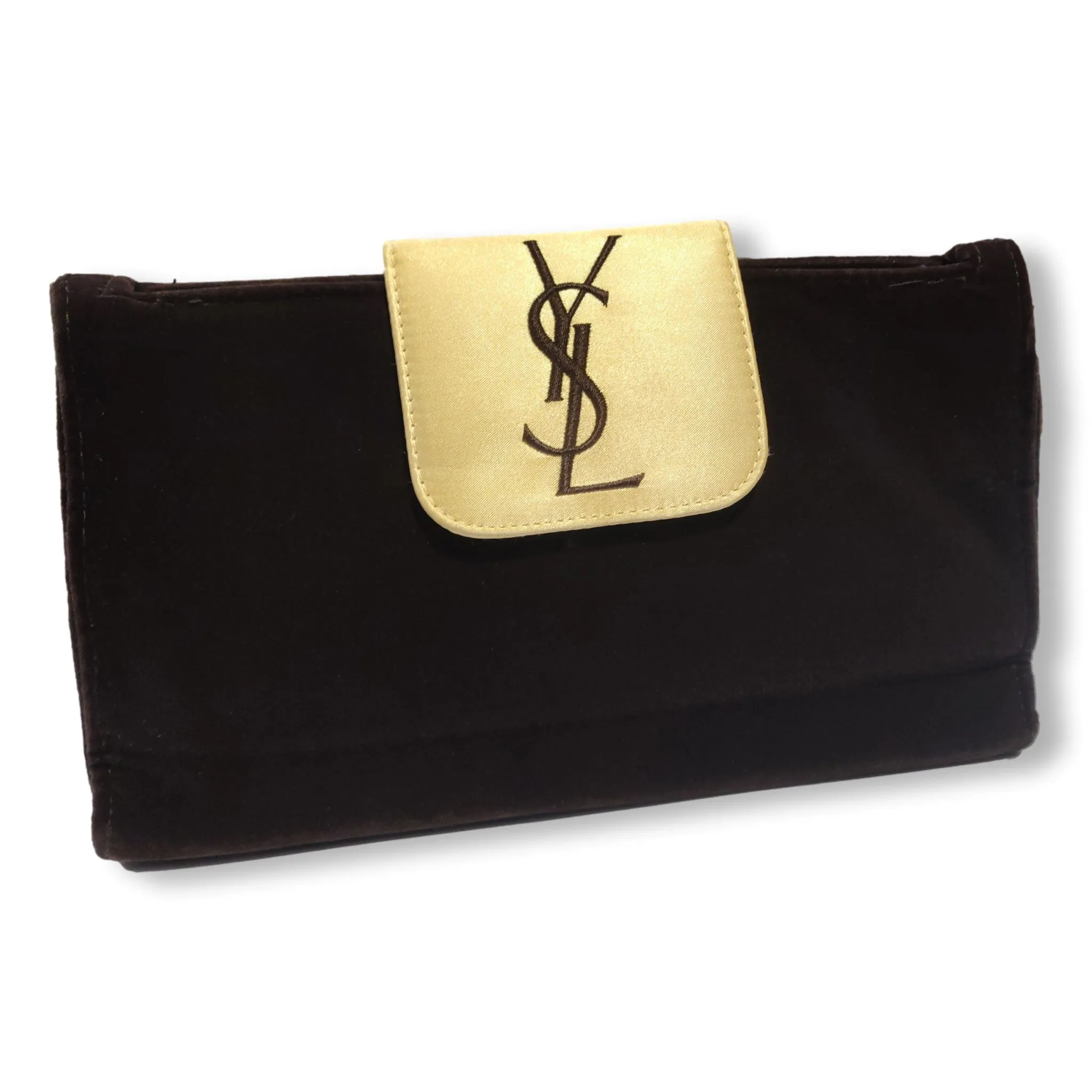 Vintage brown YSL pouch