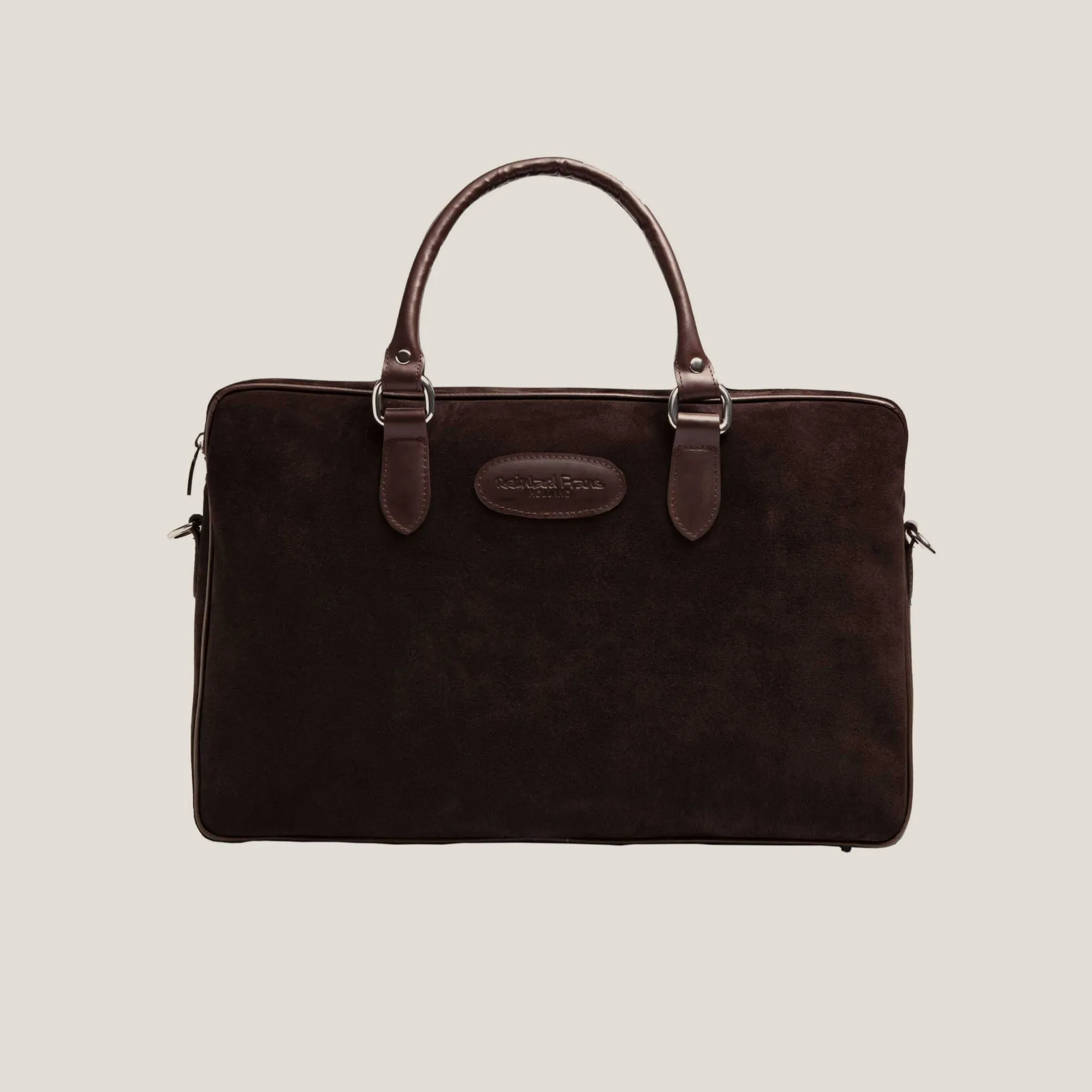 Voyager 01 Travel Laptop Bag Dark Brown Suede