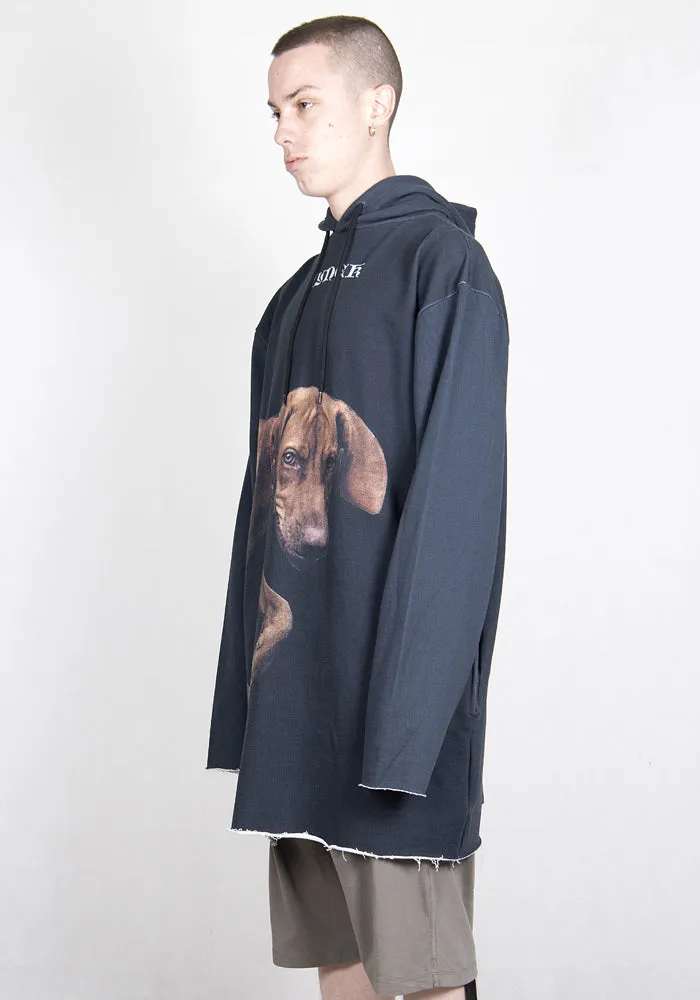 VYNER ARTICLES 0A55 LONG SWEAT HOODIE HILMA DIGITAL PRINT BLACK