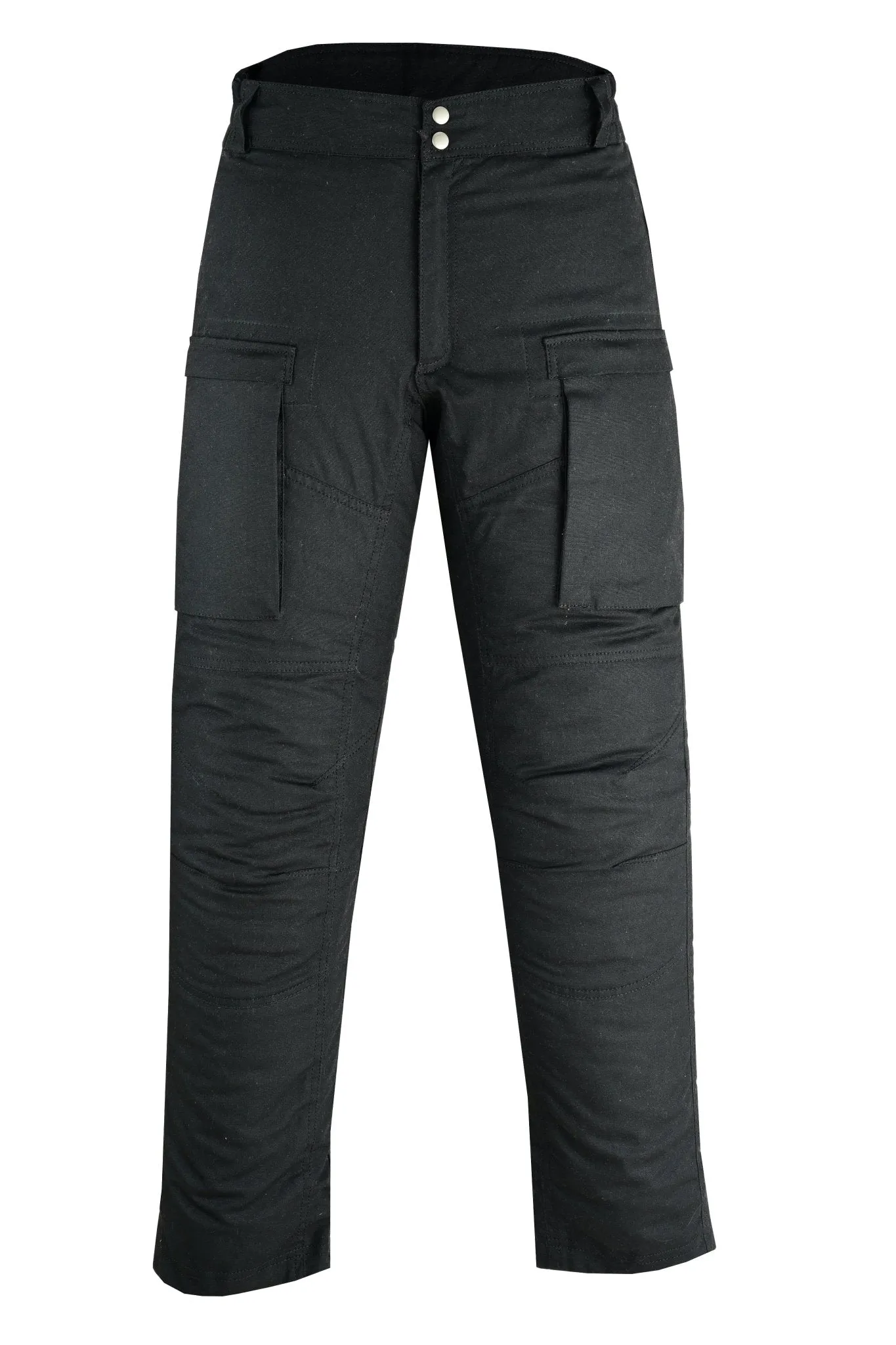 Waxed Cotton Cargo Biker Motorcycle Waterproof Armoured Trousers Pants