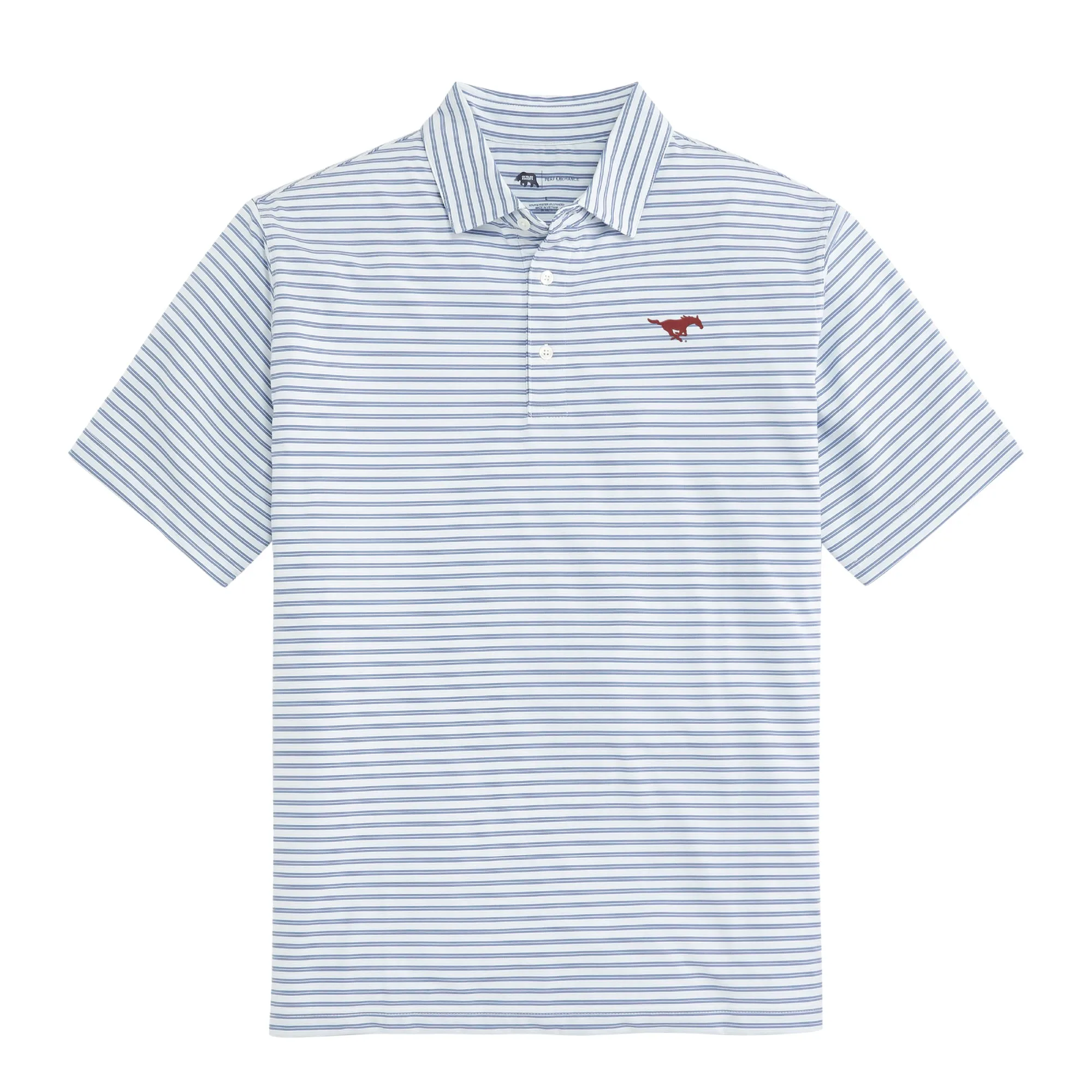 Wedge Stripe SMU Performance Polo