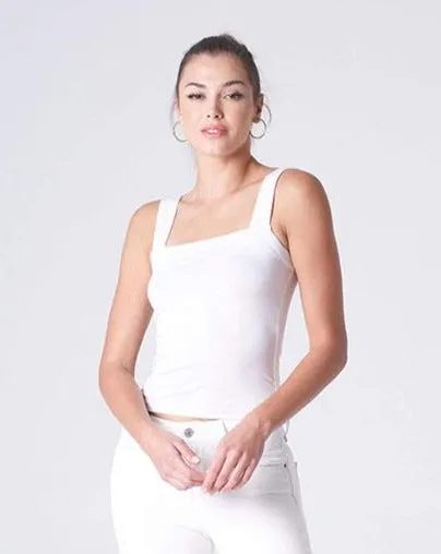 White Fat strap tank