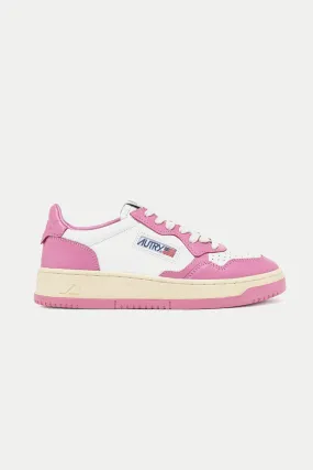 White Mauve Medalist Low Trainers Womens