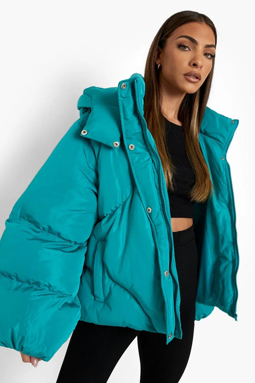 Wide Sleeve Oversized Puffer Jacket