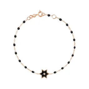 Étoile Diamond Bracelet, Black, Rose Gold, 6.7